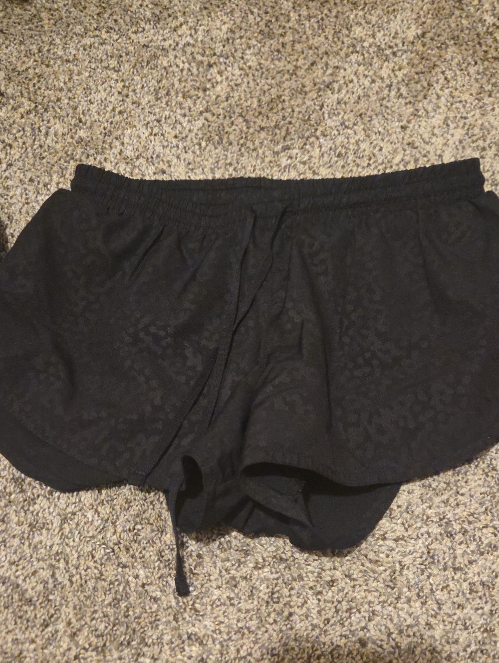 Old Navy Black Leopard Running Shorts